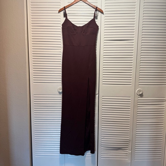 Katie May Dresses & Skirts - Katie May Maroon Burgundy Zip Up Sleeveless Evening Cocktail Maxi Dress Size M